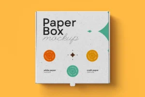 Desain Mockup Craft Paper Box