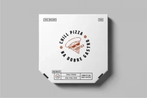 Desain Mockup Asimetris Pizza Box